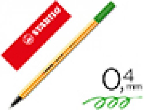 Marcador stabilo ponta de fibra point 88 verde maa 0,4 mm , Stabilo , 49209 , 4006381186469